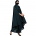 Irani Kaftan abaya with contrast piping- Bottle Green Irani Kaftan abaya with contrast piping- Bottle Green